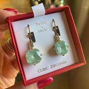 Bella Jack - Cubic Zirconia Earrings - Green Costume Jewelry